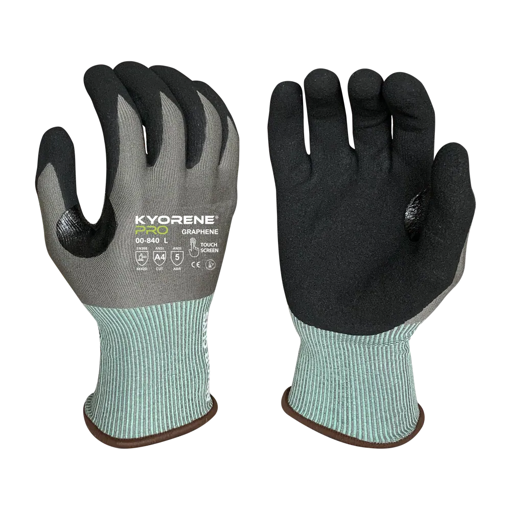 Armor Guys 00-840-L 18g Gray Kyorene® Pro Graphene A4 Cut-Resistant Gloves - L